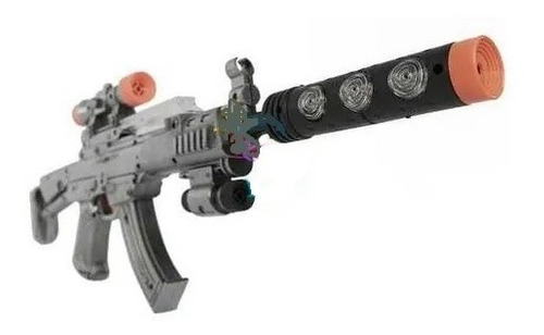 Metralhadora Fuzil Ak-47 Cosplay Com Som Luz E Vibra Barato